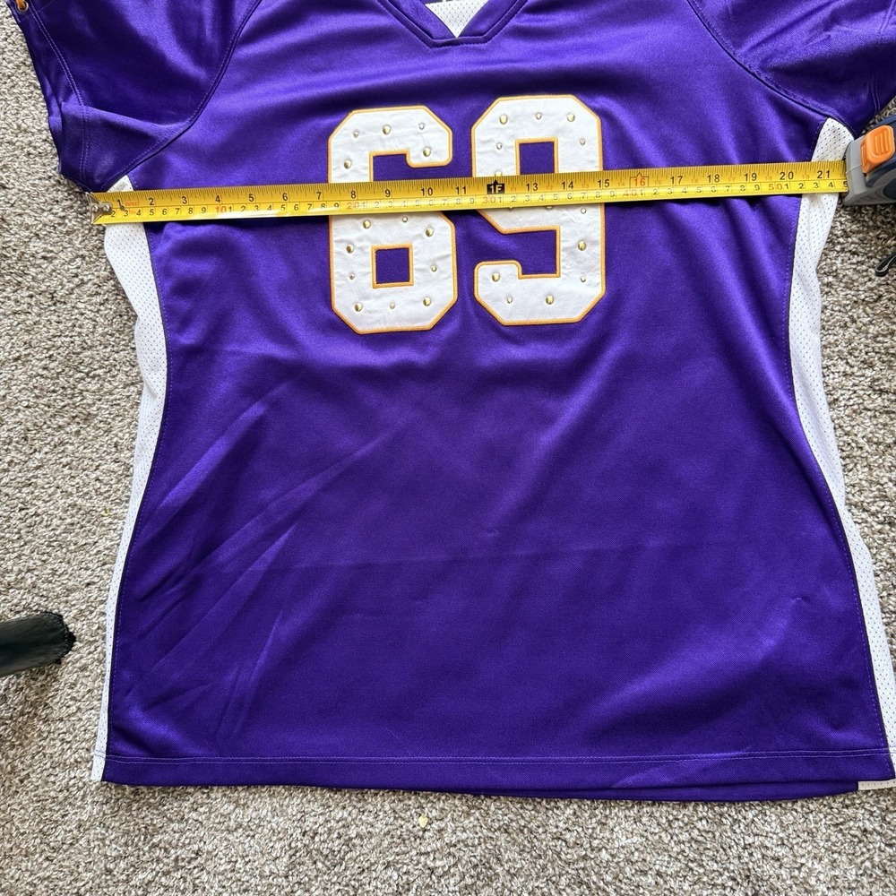 Purple Minnesota Vikings Allen 69 Football Jersey Women's Rhinestone Embellished - Picture 4 of 6